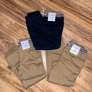 BRAND NEW WITH TAGS 3 pair of cat and jack elastic waist joggers size 5